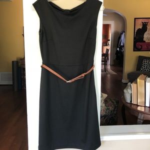 The Limited Black Sleeveless Dress with Belt
